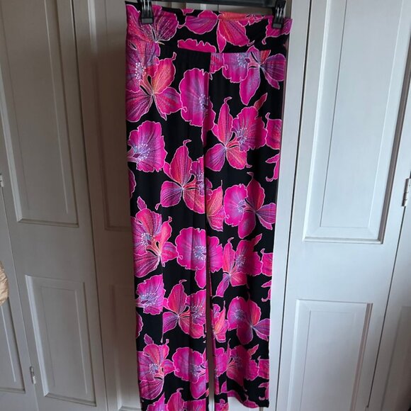 NWT $162 Trina Turk Wide Leg With Split Cover up Pants Size  Large - Picture 3 of 6